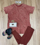 Long Rust Top Legging Set